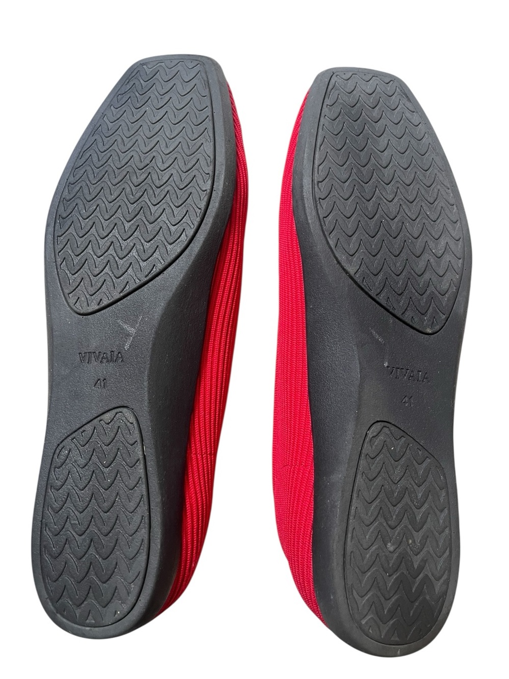 Lightweight Square-Toe V-Cut Flats Red — Size 41 US 9.5 - Picture 11 of 11
